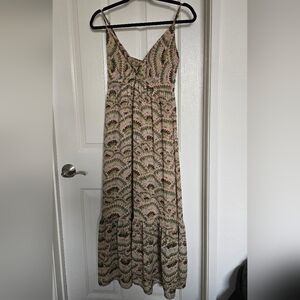 Molly Bracken Green and Pink Maxi Dress